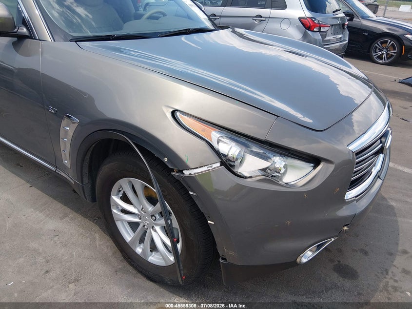 2016 Infiniti Qx70 VIN JN8CS1MU7GM670470 IAAI salvage auction — RIGHT FRONT, Salvage (North Carolina), sold $2,250 on 2026-07-23 (photo 6)