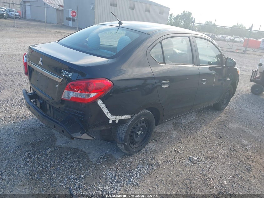 2018 Mitsubishi Mirage VIN ML32F3FJ5JHF03833 IAAI salvage auction — REAR END, Salvage Title, sold $1,050 on 2026-07-28 (photo 4)