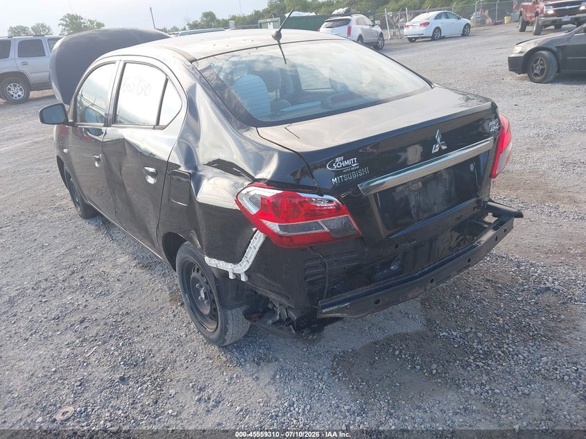 2018 Mitsubishi Mirage VIN ML32F3FJ5JHF03833 IAAI salvage auction — REAR END, Salvage Title, sold $1,050 on 2026-07-28 (photo 6)