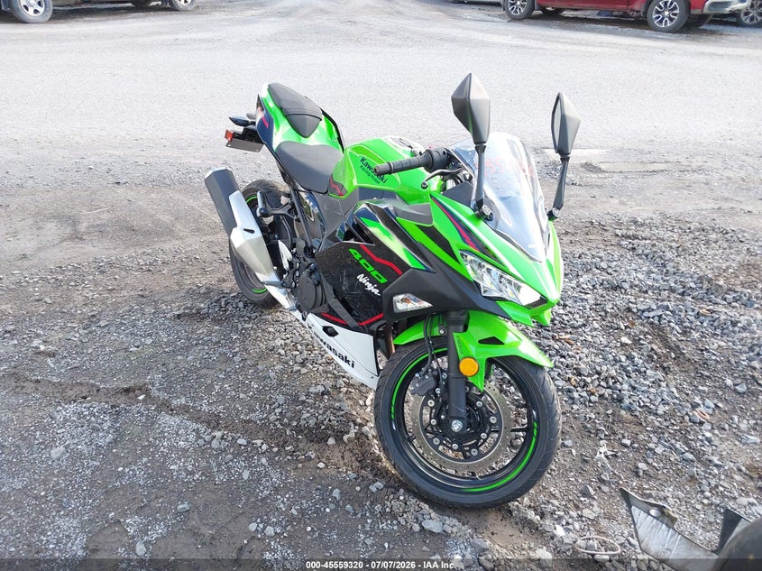 2022 Kawasaki Ninja VIN JKAEXKG1XNDAG8410 IAAI salvage auction — LEFT & RIGHT, Mv-907A (New York), sold $825 on 2026-07-21 (photo 1)