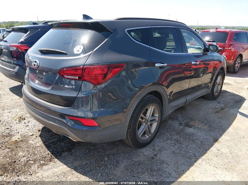 2018 Hyundai Santa fe VIN 5XYZU3LB3JG504077 IAAI salvage auction — FRONT END, Salvage Title, sold $1,850 on 2026-08-01 (photo 4)