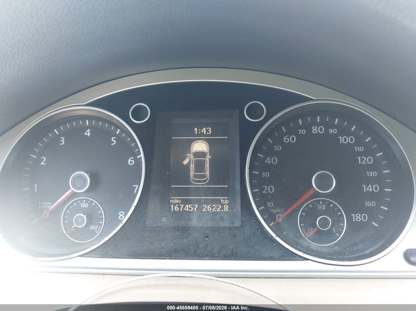 2012 Volkswagen Passat cc VIN WVWMN7AN4CE534194 IAAI salvage auction — NORMAL WEAR, Clear - Dealer Only (California), sold $350 on 2026-07-16 (photo 7)