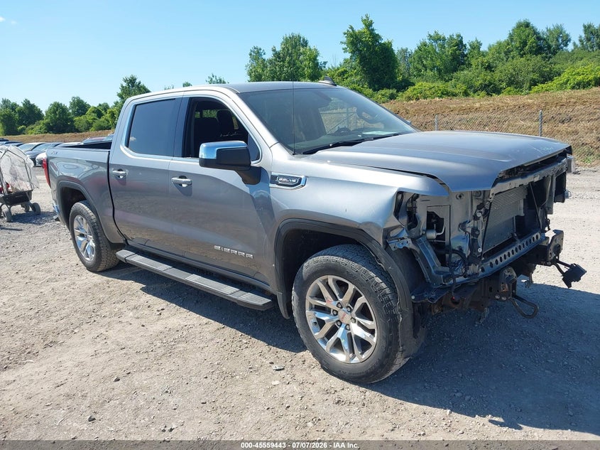 2021 Gmc SIERRA VIN 1GTU9BED5MZ181581 IAAI salvage auction — FRONT END, Mv-907A (New York), sold $10,000 on 2026-07-26 (photo 1)
