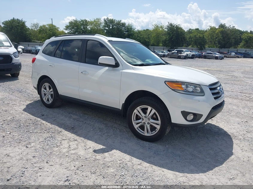 2012 Hyundai Santa fe VIN 5XYZK4AG7CG124415 IAAI salvage auction — LEFT REAR, Rebuildable (Florida), sold $325 on 2026-07-30 (photo 1)