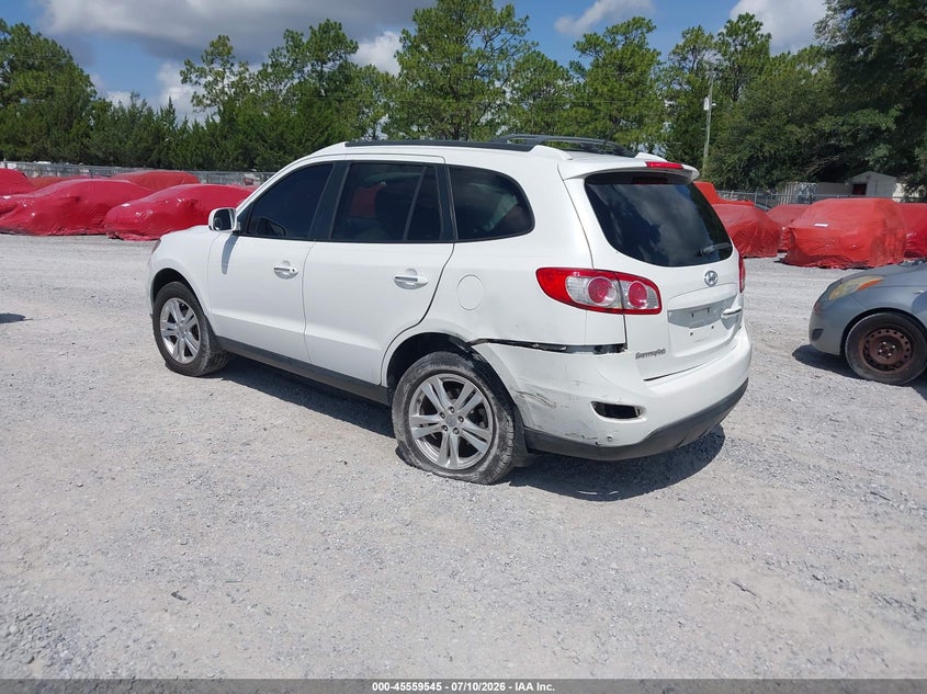 2012 Hyundai Santa fe VIN 5XYZK4AG7CG124415 IAAI salvage auction — LEFT REAR, Rebuildable (Florida), sold $325 on 2026-07-30 (photo 3)
