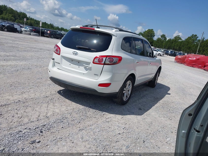 2012 Hyundai Santa fe VIN 5XYZK4AG7CG124415 IAAI salvage auction — LEFT REAR, Rebuildable (Florida), sold $325 on 2026-07-30 (photo 4)
