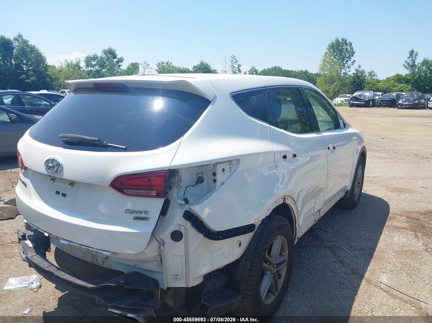 2017 Hyundai Santa fe VIN 5XYZTDLB8HG403393 IAAI salvage auction — REAR END, Salvage (Ohio), sold $1,350 on 2026-08-01 (photo 4)