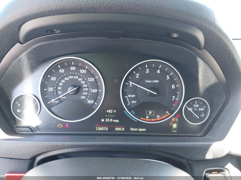 2014 BMW 3er VIN WBA3B1C57EP679412 IAAI salvage auction — RIGHT FRONT, Salvage Title, sold $1,200 on 2026-07-22 (photo 7)