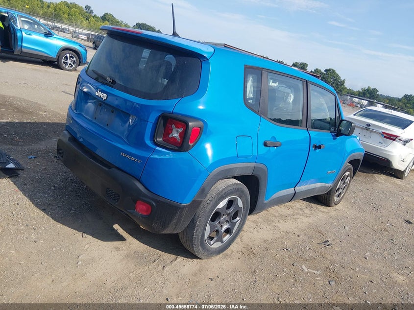 2015 Jeep Renegade VIN ZACCJAAT9FPB78985 IAAI salvage auction — NORMAL WEAR, Clear (Tennessee), sold $600 on 2026-07-29 (photo 4)