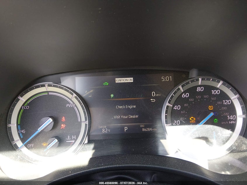 2022 Toyota Highlander VIN 5TDGBRCH9NS544628 IAAI salvage auction — LEFT SIDE, Salvage (California), sold $7,600 on 2026-07-29 (photo 7)