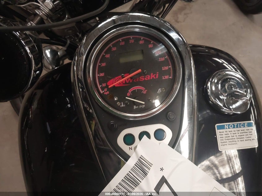 2012 Kawasaki Vn 900 VIN JKAVN2C13CA049709 IAAI salvage auction — FRONT END, Salvage (California), sold $250 on 2026-07-28 (photo 7)