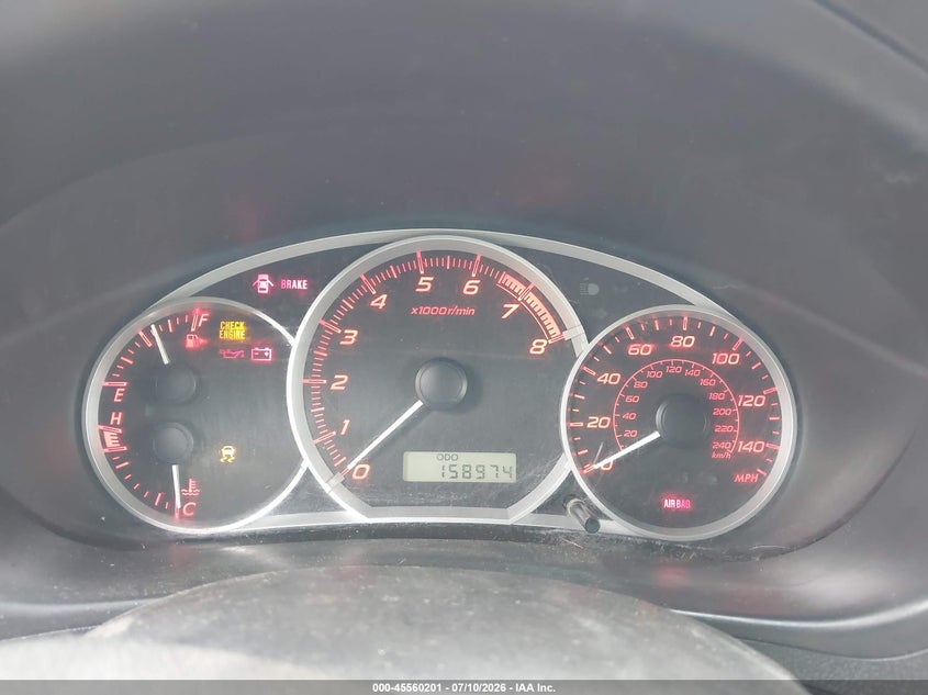 2013 Subaru Impreza wrx VIN JF1GR7E65DG862899 IAAI salvage auction — FRONT END, Salvage Title, sold $25 on 2026-07-28 (photo 7)