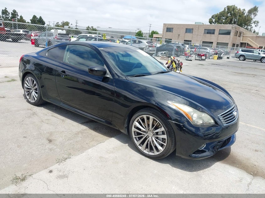 2012 Infiniti G VIN JN1CV6EK6CM423273 IAAI salvage auction — RIGHT FRONT, Wait Title, sold $5,150 on 2026-09-21 (photo 1)