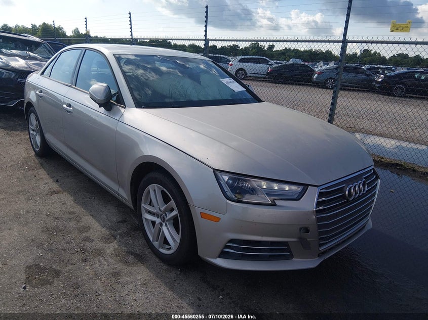 2017 Audi A4 VIN WAUGNAF40HN057147 IAAI salvage auction — WATER/FLOOD, Salvage Title, sold $2,500 on 2026-07-24 (photo 1)