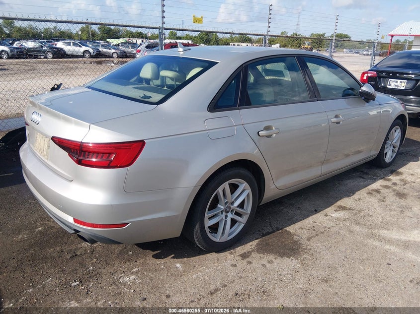 2017 Audi A4 VIN WAUGNAF40HN057147 IAAI salvage auction — WATER/FLOOD, Salvage Title, sold $2,500 on 2026-07-24 (photo 4)