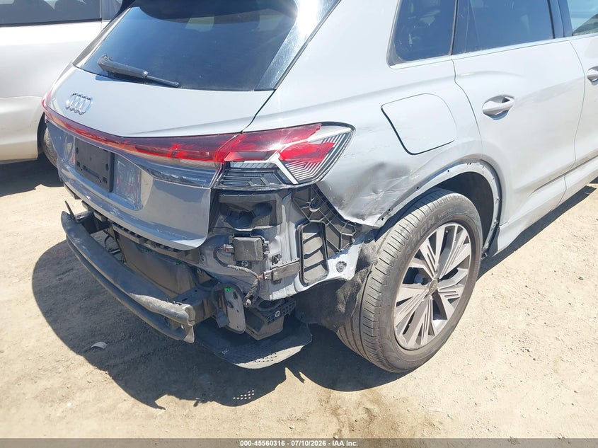 2023 Audi Q4 e-tron VIN WA1BCBFZ3PP005917 IAAI salvage auction — RIGHT REAR, Salvage Title, sold $11,950 on 2026-08-20 (photo 6)