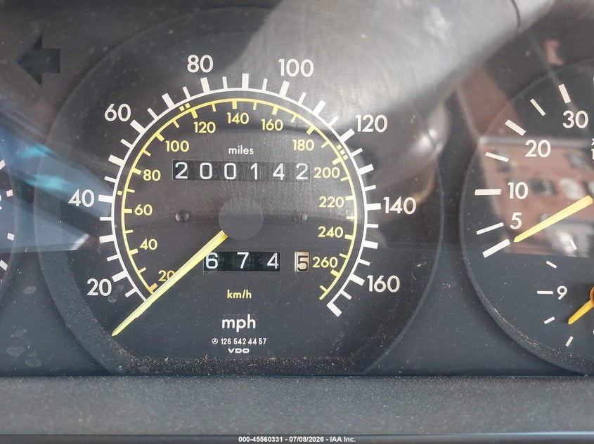 1987 Mercedes-benz 560 VIN WDBCA39D3HA348316 IAAI salvage auction — ALL OVER, Original (Texas), sold $125 on 2026-07-29 (photo 7)