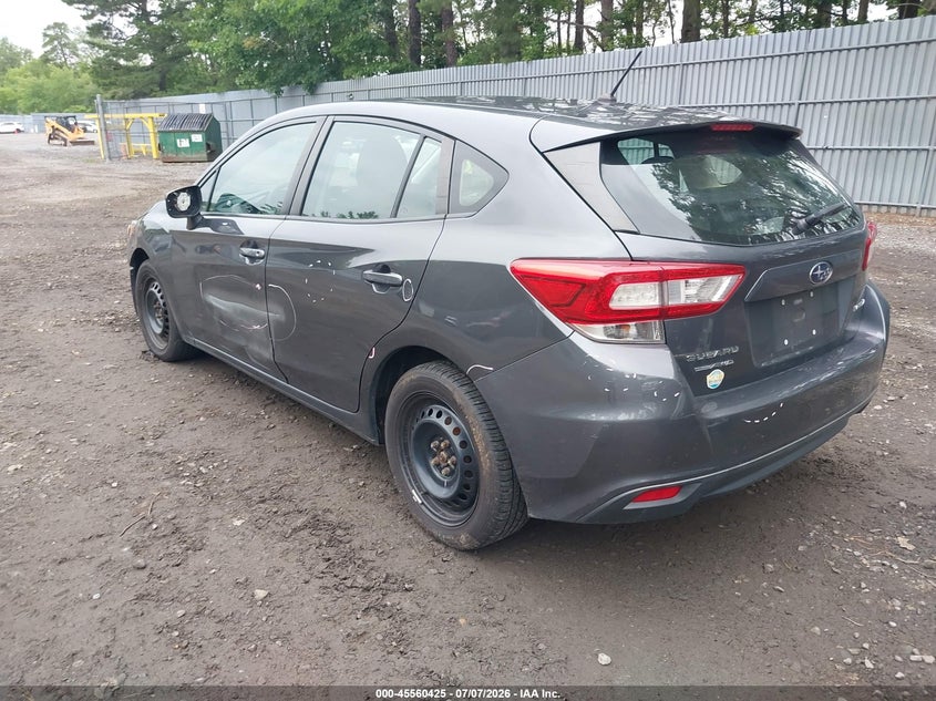 2019 Subaru Impreza VIN 4S3GTAA63K3718349 IAAI salvage auction — FRONT & REAR, Salvage (New Jersey), sold $75 on 2026-09-10 (photo 3)