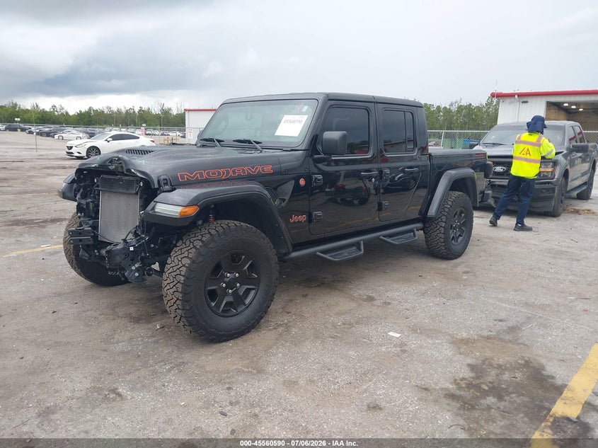2021 Jeep Gladiator VIN 1C6JJTEGXML582242 IAAI salvage auction — FRONT END, Salvage Title, sold $12,850 on 2026-07-27 (photo 2)