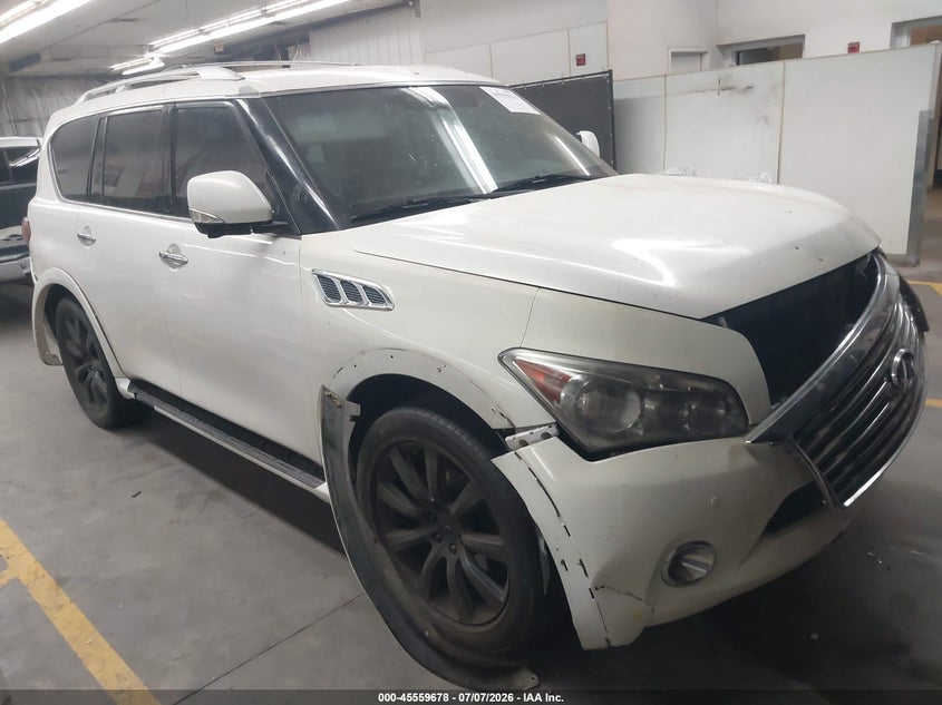 2012 Infiniti Qx56 VIN JN8AZ2NC9C9316770 IAAI salvage auction — LEFT SIDE, Salvage (Arizona), sold $1,500 on 2026-07-28 (photo 1)