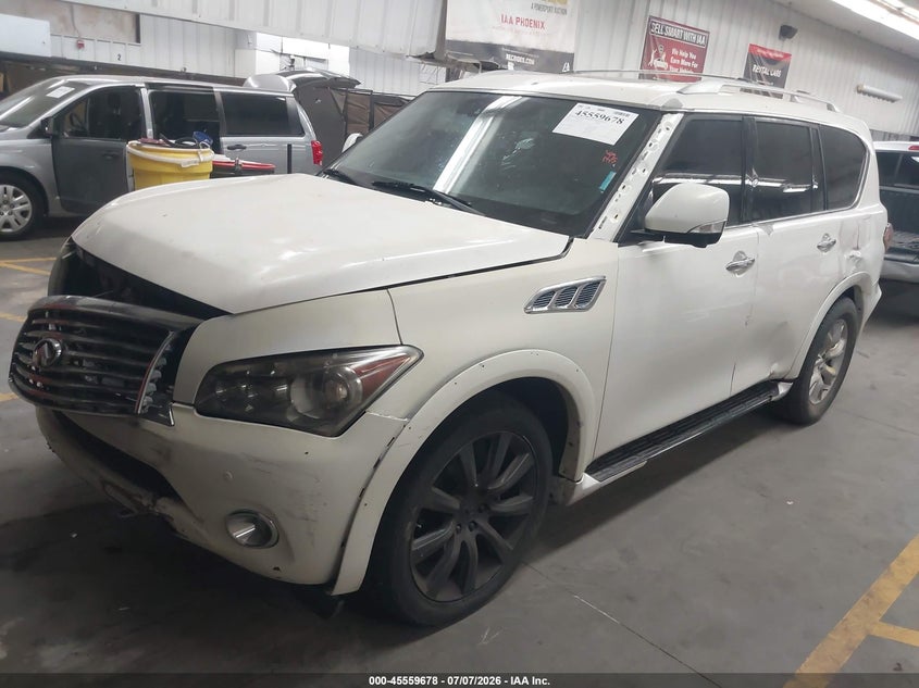 2012 Infiniti Qx56 VIN JN8AZ2NC9C9316770 IAAI salvage auction — LEFT SIDE, Salvage (Arizona), sold $1,500 on 2026-07-28 (photo 2)