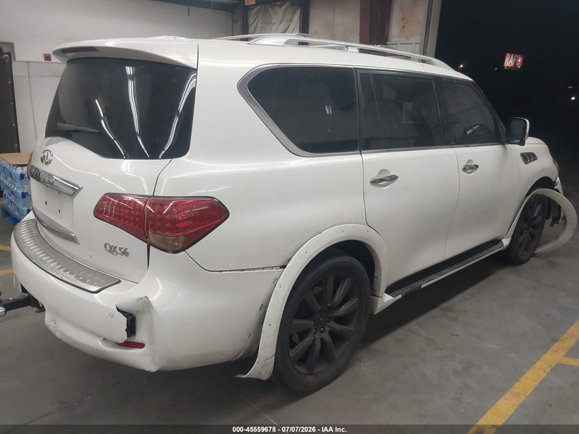 2012 Infiniti Qx56 VIN JN8AZ2NC9C9316770 IAAI salvage auction — LEFT SIDE, Salvage (Arizona), sold $1,500 on 2026-07-28 (photo 4)