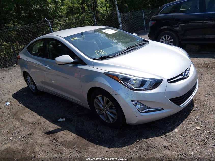 2015 Hyundai Elantra VIN KMHDH4AE8FU260770 IAAI salvage auction — THEFT, Salvage - Greater Than 75% (Maryland), sold $1,600 on 2026-07-29 (photo 1)