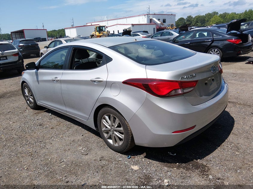 2015 Hyundai Elantra VIN KMHDH4AE8FU260770 IAAI salvage auction — THEFT, Salvage - Greater Than 75% (Maryland), sold $1,600 on 2026-07-29 (photo 3)