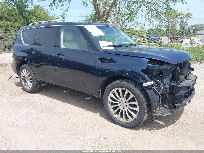 2015 Infiniti Qx80 VIN JN8AZ2NE4F9083094 IAAI salvage auction — FRONT END, Clear (Wisconsin), sold $4,475 on 2026-07-28 (photo 1)