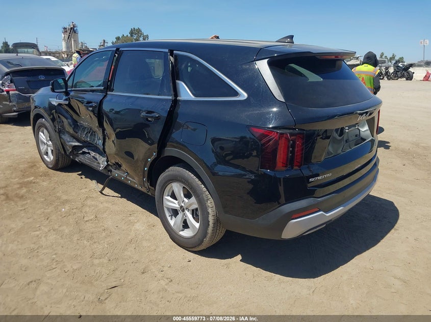 2025 Kia Sorento VIN 5XYRG4JC2SG346213 IAAI salvage auction — LEFT SIDE, Salvage Title, sold $7,500 on 2026-08-26 (photo 3)