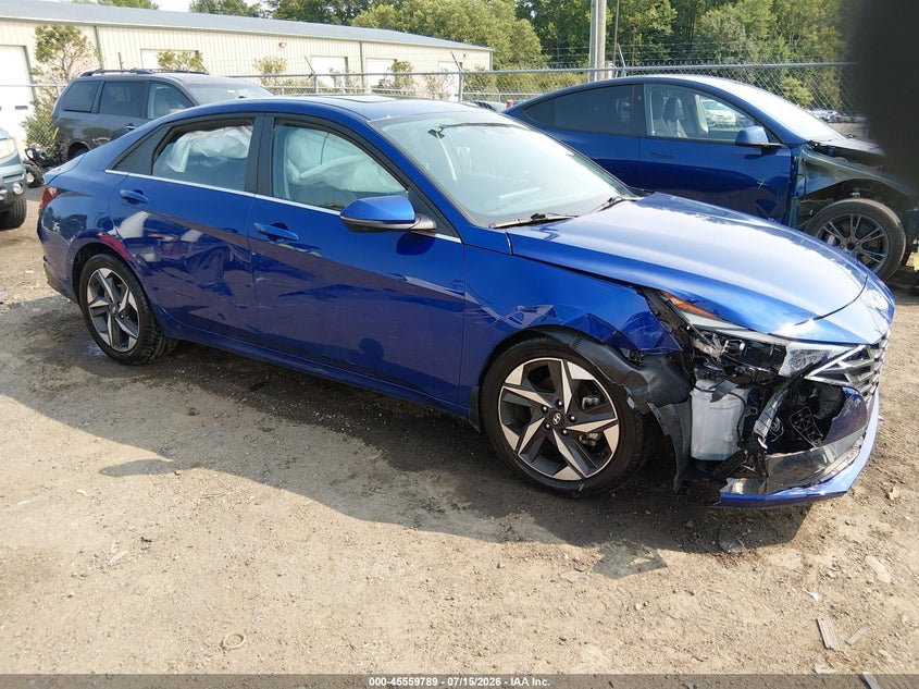 2022 Hyundai Elantra VIN 5NPLP4AG1NH072959 IAAI salvage auction — RIGHT FRONT, Salvage Title, sold $4,975 on 2026-08-21 (photo 1)