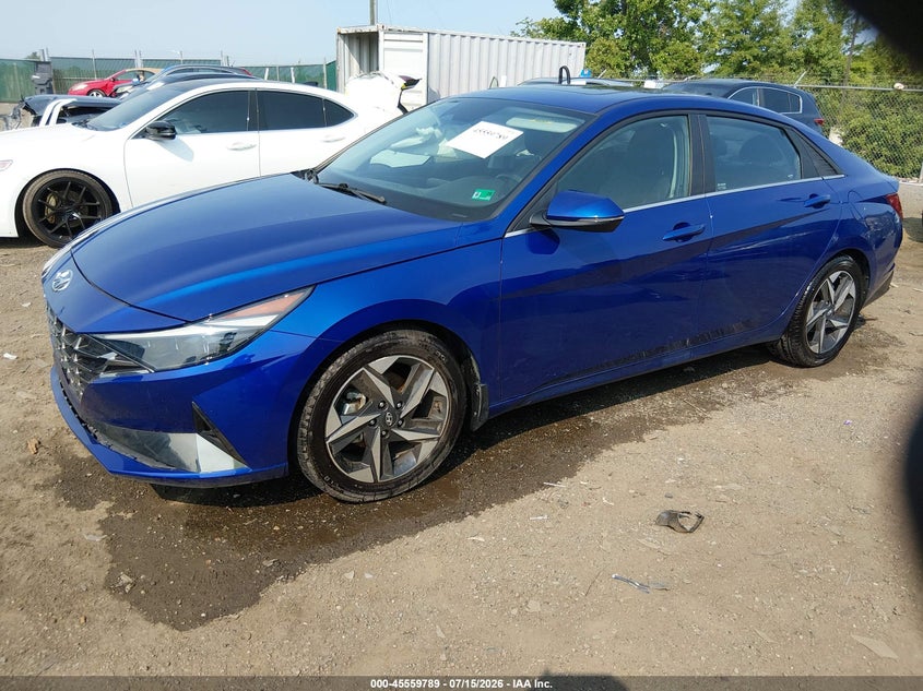 2022 Hyundai Elantra VIN 5NPLP4AG1NH072959 IAAI salvage auction — RIGHT FRONT, Salvage Title, sold $4,975 on 2026-08-21 (photo 2)