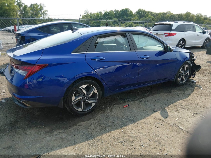 2022 Hyundai Elantra VIN 5NPLP4AG1NH072959 IAAI salvage auction — RIGHT FRONT, Salvage Title, sold $4,975 on 2026-08-21 (photo 4)