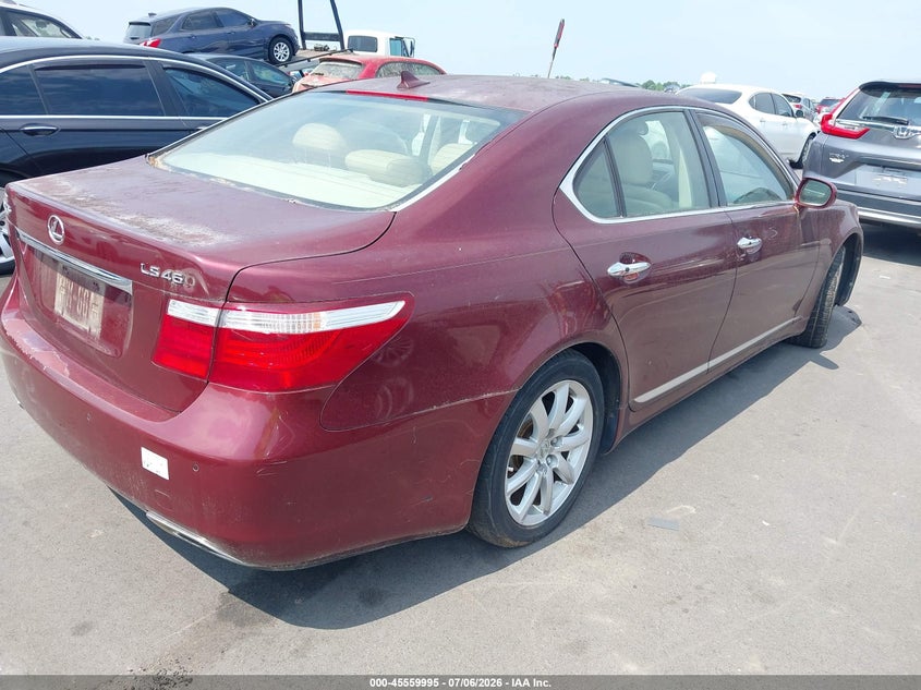 2008 Lexus Ls 460 VIN JTHBL46F385078336 IAAI salvage auction — NORMAL WEAR, Clear (North Carolina), sold $850 on 2026-07-22 (photo 4)