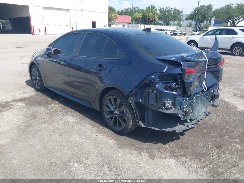 2025 Toyota Corolla VIN 5YFT4MCE9SP250605 IAAI salvage auction — REAR END, Salvage Title, sold $9,600 on 2026-07-22 (photo 3)