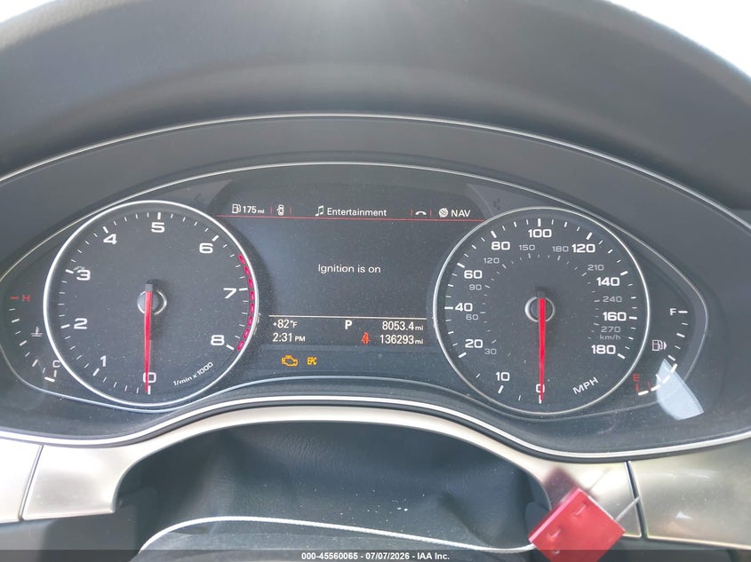 2012 Audi A6 VIN WAUHGAFC0CN166688 IAAI salvage auction — NORMAL WEAR, Clear - Dealer Only (California), sold $1,800 on 2026-07-29 (photo 7)