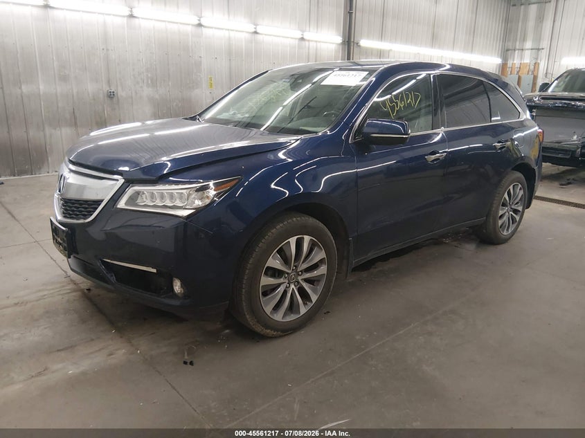 2015 Acura Mdx VIN 5FRYD4H45FB007833 IAAI salvage auction — FRONT END, Salvage (Minnesota), sold $3,800 on 2026-08-31 (photo 2)