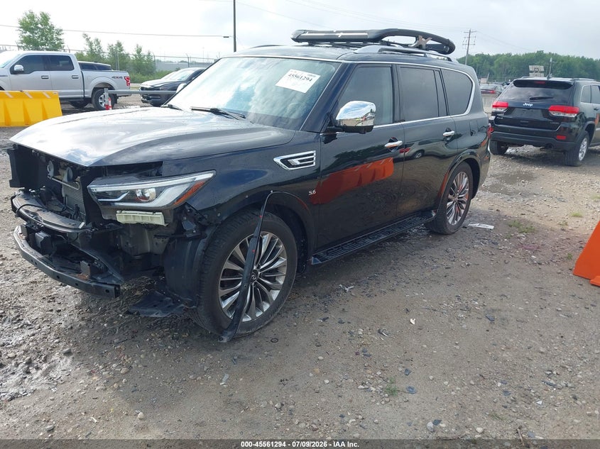 2019 Infiniti Qx80 VIN JN8AZ2NC5K9460556 IAAI salvage auction — FRONT END, Clear (Wisconsin), sold $7,150 on 2026-07-30 (photo 2)
