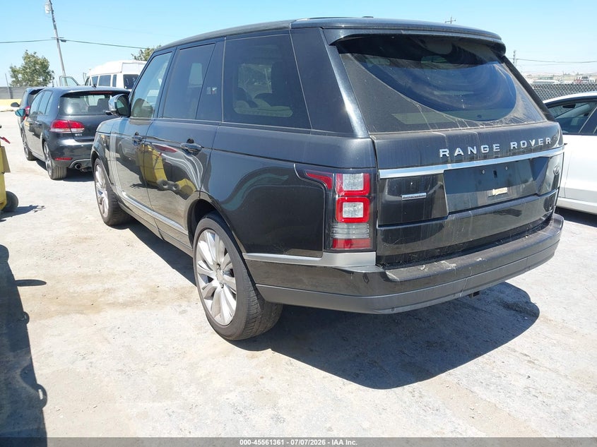 2014 Land rover RANGE ROVER VIN SALGS2EF4EA142847 IAAI salvage auction — NORMAL WEAR, Clear - Dealer Only (California), sold $3,300 on 2026-07-16 (photo 3)