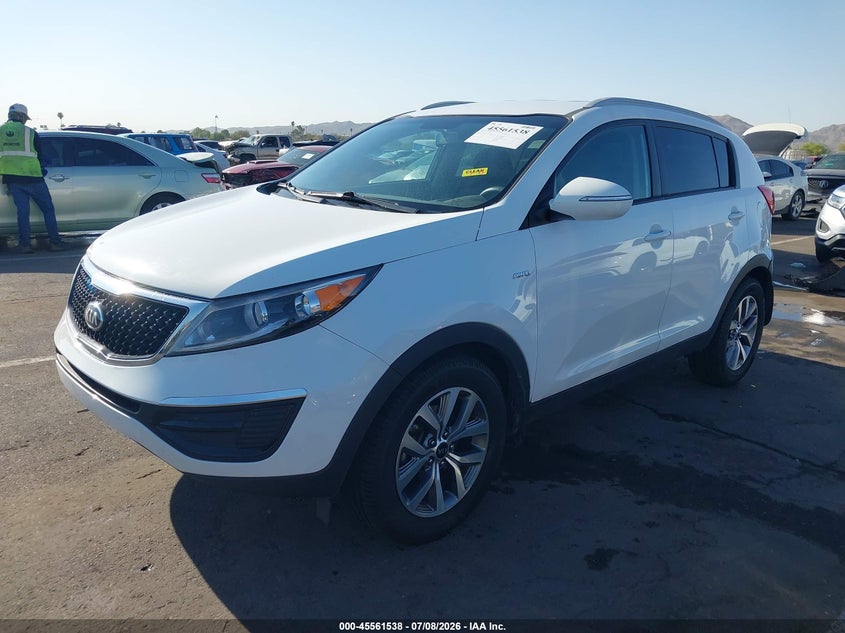 2014 Kia Sportage VIN KNDPBCAC1E7571028 IAAI salvage auction — LEFT REAR, Salvage (Arizona), sold $2,000 on 2026-07-28 (photo 2)