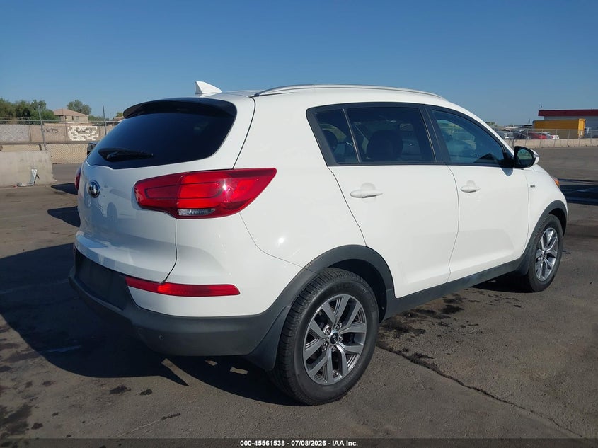 2014 Kia Sportage VIN KNDPBCAC1E7571028 IAAI salvage auction — LEFT REAR, Salvage (Arizona), sold $2,000 on 2026-07-28 (photo 4)