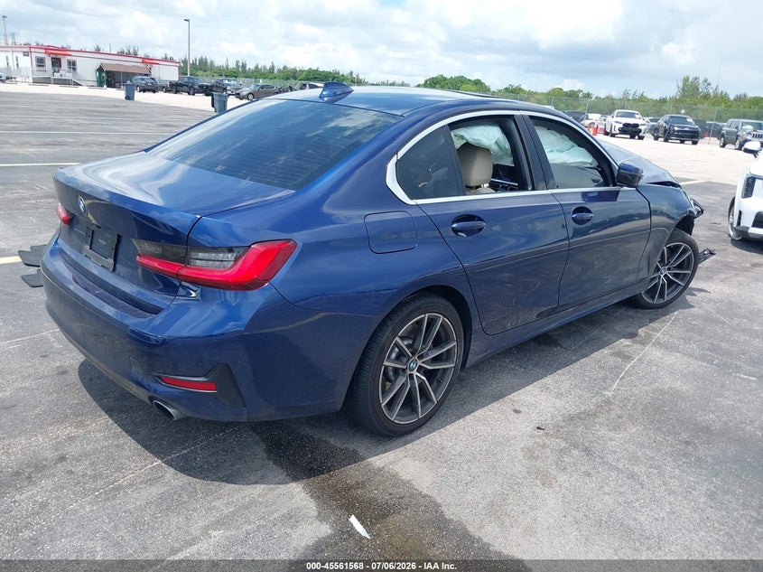 2019 BMW 3er VIN WBA5R1C59KAK09420 IAAI salvage auction — LEFT FRONT, Salvage Title, sold $2,950 on 2026-08-20 (photo 4)