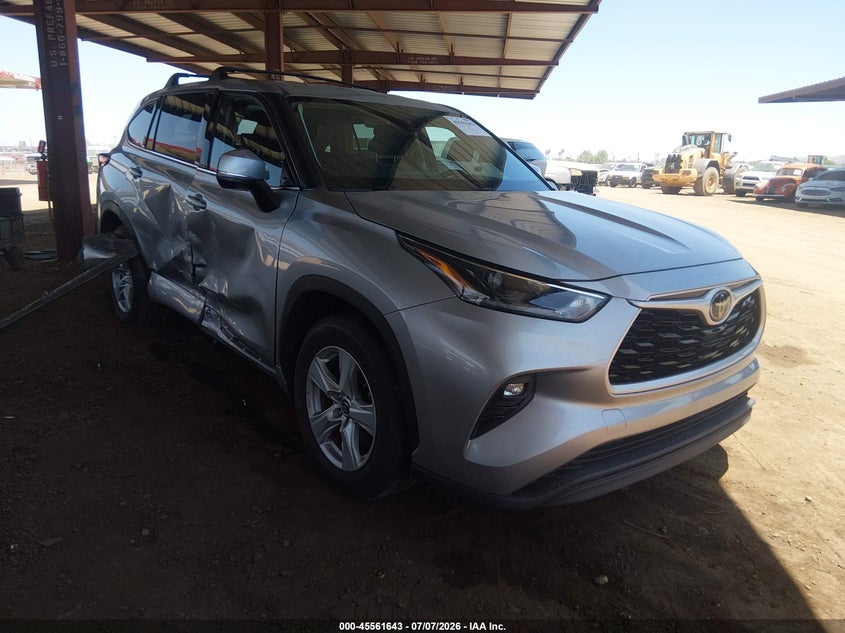 2021 Toyota Highlander VIN 5TDZZRAH0MS032293 IAAI salvage auction — RIGHT SIDE, Salvage (Arizona), sold $7,700 on 2026-07-28 (photo 1)