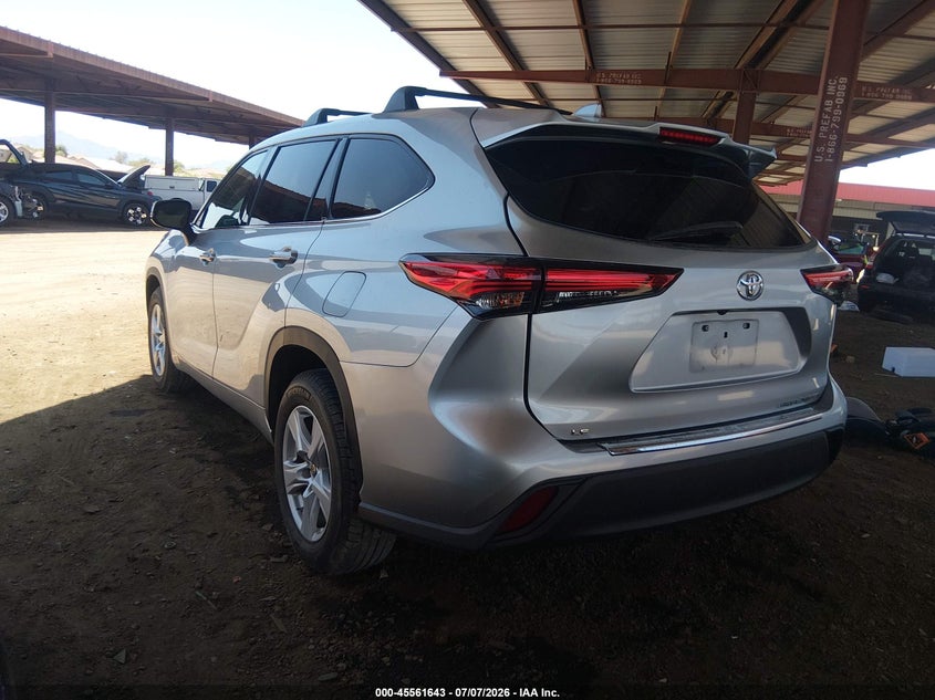 2021 Toyota Highlander VIN 5TDZZRAH0MS032293 IAAI salvage auction — RIGHT SIDE, Salvage (Arizona), sold $7,700 on 2026-07-28 (photo 3)