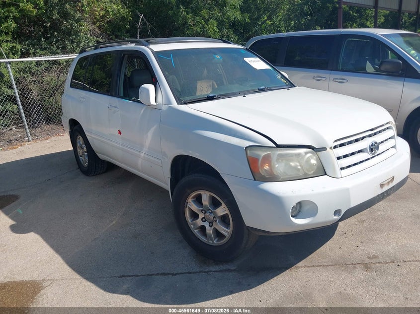 2006 Toyota Highlander VIN JTEGP21A060121872 IAAI salvage auction — NORMAL WEAR, Original (Texas), sold $775 on 2026-07-29 (photo 1)