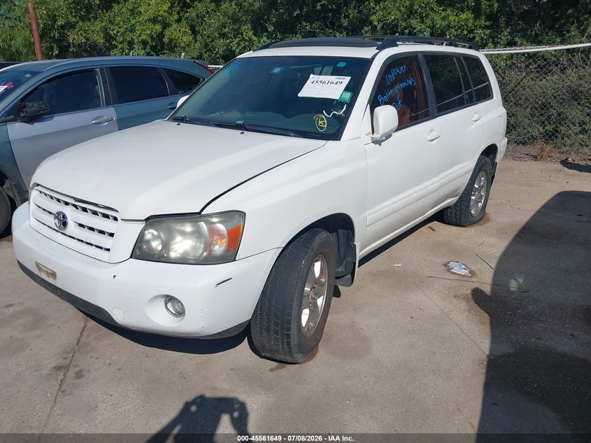 2006 Toyota Highlander VIN JTEGP21A060121872 IAAI salvage auction — NORMAL WEAR, Original (Texas), sold $775 on 2026-07-29 (photo 2)