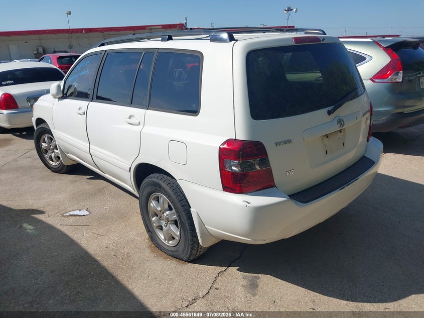 2006 Toyota Highlander VIN JTEGP21A060121872 IAAI salvage auction — NORMAL WEAR, Original (Texas), sold $775 on 2026-07-29 (photo 3)