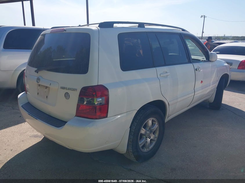 2006 Toyota Highlander VIN JTEGP21A060121872 IAAI salvage auction — NORMAL WEAR, Original (Texas), sold $775 on 2026-07-29 (photo 4)