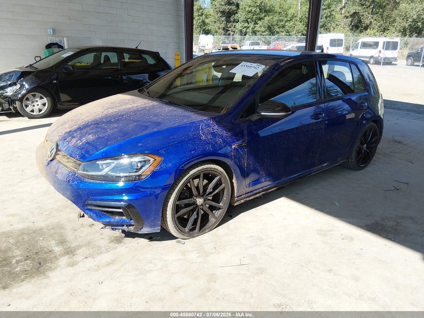 2019 Volkswagen Golf r VIN WVWVA7AU1KW149126 IAAI salvage auction — RIGHT FRONT, Salvage Title, sold $8,600 on 2026-08-08 (photo 2)