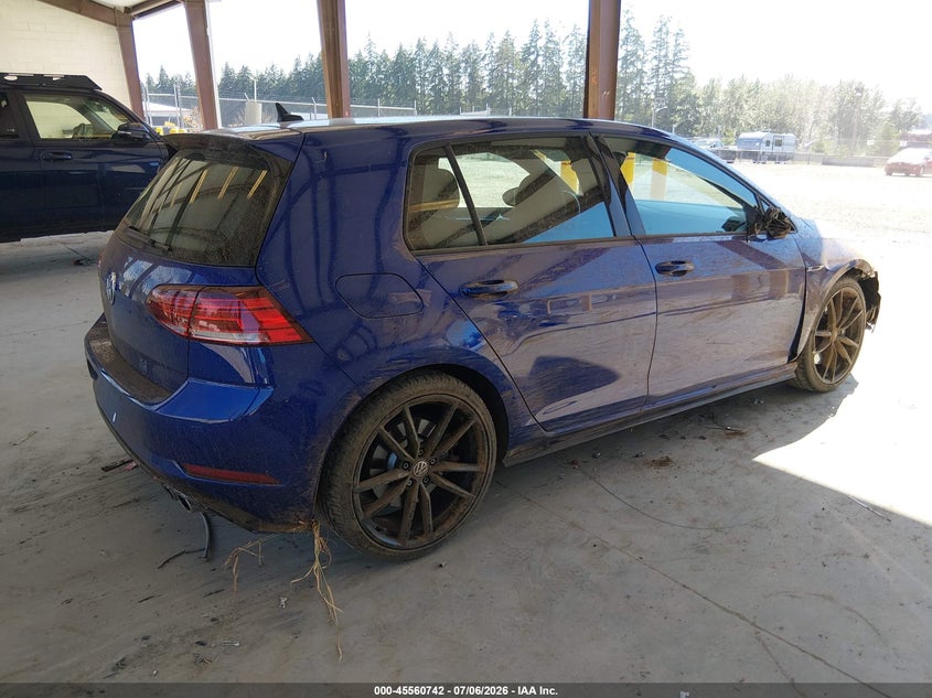 2019 Volkswagen Golf r VIN WVWVA7AU1KW149126 IAAI salvage auction — RIGHT FRONT, Salvage Title, sold $8,600 on 2026-08-08 (photo 4)